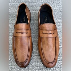 TO BOOT NEW YORK Adam Derrick Aldrin Brown Calf Leather Penny Loafer Men's 11.5